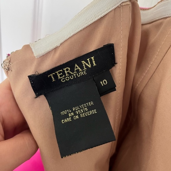 Pink Terani Couture Strapless Rhinestone Cocktail Size 10 - Picture 11 of 11